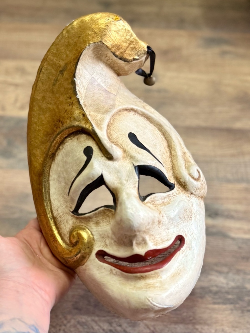 Signed Venetian Luna Jester Mask